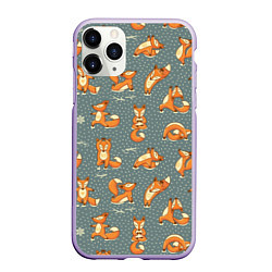 Чехол iPhone 11 Pro матовый Foxes Yoga