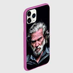 Чехол iPhone 11 Pro матовый Джефф Бриджес, цвет: 3D-фиолетовый — фото 2