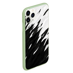 Чехол iPhone 11 Pro матовый Black & white, цвет: 3D-салатовый — фото 2