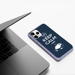 Чехол iPhone 11 Pro матовый Keep Calm & Squirtle, цвет: 3D-светло-сиреневый — фото 2