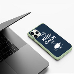 Чехол iPhone 11 Pro матовый Keep Calm & Squirtle, цвет: 3D-салатовый — фото 2