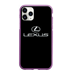 Чехол iPhone 11 Pro матовый Lexus, цвет: 3D-фиолетовый