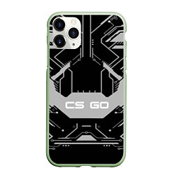 Чехол iPhone 11 Pro матовый CS:GO Black collection, цвет: 3D-салатовый