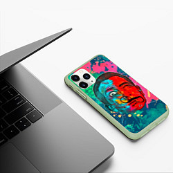 Чехол iPhone 11 Pro матовый Dali Art, цвет: 3D-салатовый — фото 2