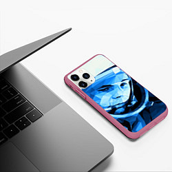 Чехол iPhone 11 Pro матовый Gagarin Art, цвет: 3D-малиновый — фото 2