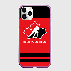 Чехол iPhone 11 Pro матовый Canada Team, цвет: 3D-фиолетовый