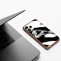 Чехол iPhone 11 Pro матовый Чёрно-белый, цвет: 3D-коричневый — фото 2