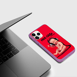 Чехол iPhone 11 Pro матовый Paparoach: Music Kid, цвет: 3D-фиолетовый — фото 2