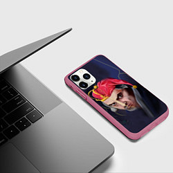 Чехол iPhone 11 Pro матовый Король и Шут, цвет: 3D-малиновый — фото 2