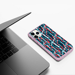 Чехол iPhone 11 Pro матовый Graffiti, цвет: 3D-розовый — фото 2