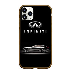 Чехол iPhone 11 Pro матовый Infiniti, цвет: 3D-коричневый