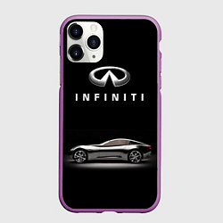 Чехол iPhone 11 Pro матовый Infiniti, цвет: 3D-фиолетовый