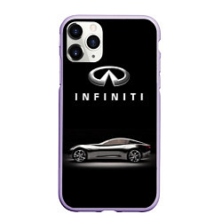 Чехол iPhone 11 Pro матовый Infiniti, цвет: 3D-светло-сиреневый