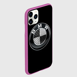 Чехол iPhone 11 Pro матовый BMW - emblem, цвет: 3D-фиолетовый — фото 2
