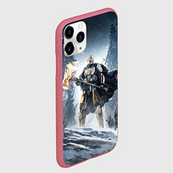 Чехол iPhone 11 Pro матовый Rise of Iron, цвет: 3D-малиновый — фото 2