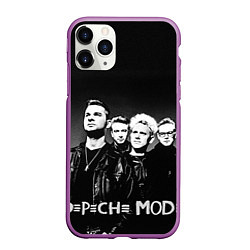 Чехол iPhone 11 Pro матовый Depeche Mode: mono, цвет: 3D-фиолетовый