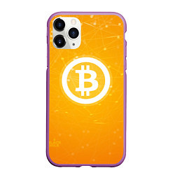 Чехол iPhone 11 Pro матовый Bitcoin Orange