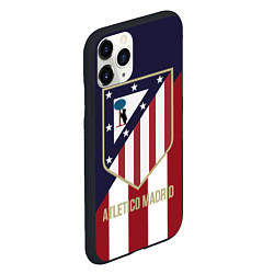 Чехол iPhone 11 Pro матовый FC Atletico Madrid, цвет: 3D-черный — фото 2