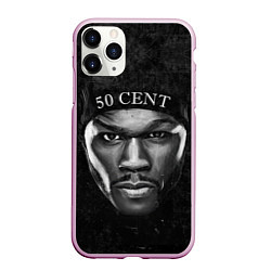 Чехол iPhone 11 Pro матовый 50 cent: black style, цвет: 3D-розовый