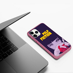 Чехол iPhone 11 Pro матовый Pulp Fiction: Dope Heart, цвет: 3D-малиновый — фото 2