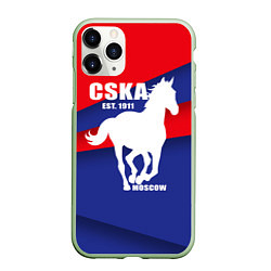 Чехол iPhone 11 Pro матовый CSKA est. 1911, цвет: 3D-салатовый