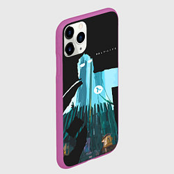 Чехол iPhone 11 Pro матовый Half-Life City, цвет: 3D-фиолетовый — фото 2