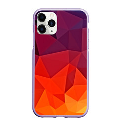 Чехол iPhone 11 Pro матовый Geometric, цвет: 3D-светло-сиреневый