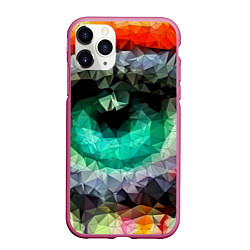 Чехол iPhone 11 Pro матовый Eyes swag, цвет: 3D-малиновый