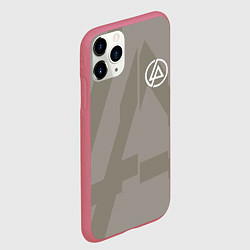 Чехол iPhone 11 Pro матовый Linkin Park: Grey style, цвет: 3D-малиновый — фото 2