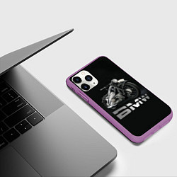 Чехол iPhone 11 Pro матовый Мотоцикл BMW, цвет: 3D-фиолетовый — фото 2