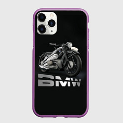 Чехол iPhone 11 Pro матовый Мотоцикл BMW, цвет: 3D-фиолетовый