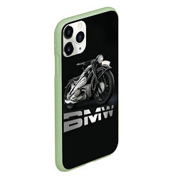 Чехол iPhone 11 Pro матовый Мотоцикл BMW, цвет: 3D-салатовый — фото 2