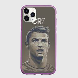 Чехол iPhone 11 Pro матовый CR 07, цвет: 3D-фиолетовый