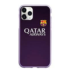 Чехол iPhone 11 Pro матовый Barcelona FC: Violet, цвет: 3D-светло-сиреневый