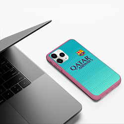 Чехол iPhone 11 Pro матовый Barcelona FC: Aqua, цвет: 3D-малиновый — фото 2