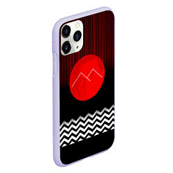 Чехол iPhone 11 Pro матовый Twin Peaks Sun, цвет: 3D-светло-сиреневый — фото 2