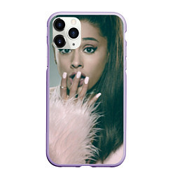 Чехол iPhone 11 Pro матовый Ariana Grande, цвет: 3D-светло-сиреневый