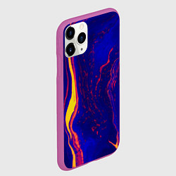 Чехол iPhone 11 Pro матовый Ультрафиолетовые разводы, цвет: 3D-фиолетовый — фото 2