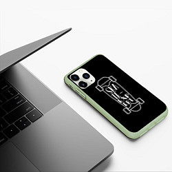 Чехол iPhone 11 Pro матовый Skate-expert, цвет: 3D-салатовый — фото 2