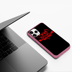 Чехол iPhone 11 Pro матовый Dethklok, цвет: 3D-малиновый — фото 2