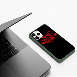 Чехол iPhone 11 Pro матовый Dethklok, цвет: 3D-темно-зеленый — фото 2