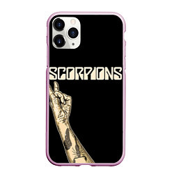 Чехол iPhone 11 Pro матовый Scorpions Rock, цвет: 3D-розовый