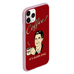 Чехол iPhone 11 Pro матовый Coffee: it's damn fine, цвет: 3D-розовый — фото 2