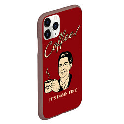 Чехол iPhone 11 Pro матовый Coffee: it's damn fine, цвет: 3D-коричневый — фото 2