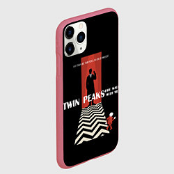 Чехол iPhone 11 Pro матовый Twin Peaks Man, цвет: 3D-малиновый — фото 2