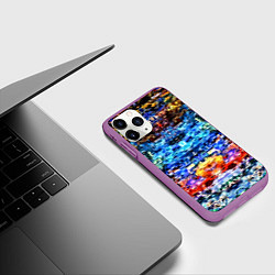 Чехол iPhone 11 Pro матовый Психоделика, цвет: 3D-фиолетовый — фото 2