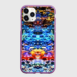 Чехол iPhone 11 Pro матовый Психоделика, цвет: 3D-фиолетовый