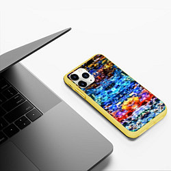 Чехол iPhone 11 Pro матовый Психоделика, цвет: 3D-желтый — фото 2