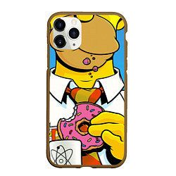 Чехол iPhone 11 Pro матовый Homer with donut
