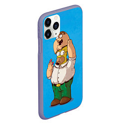 Чехол iPhone 11 Pro матовый Homer Dad, цвет: 3D-серый — фото 2